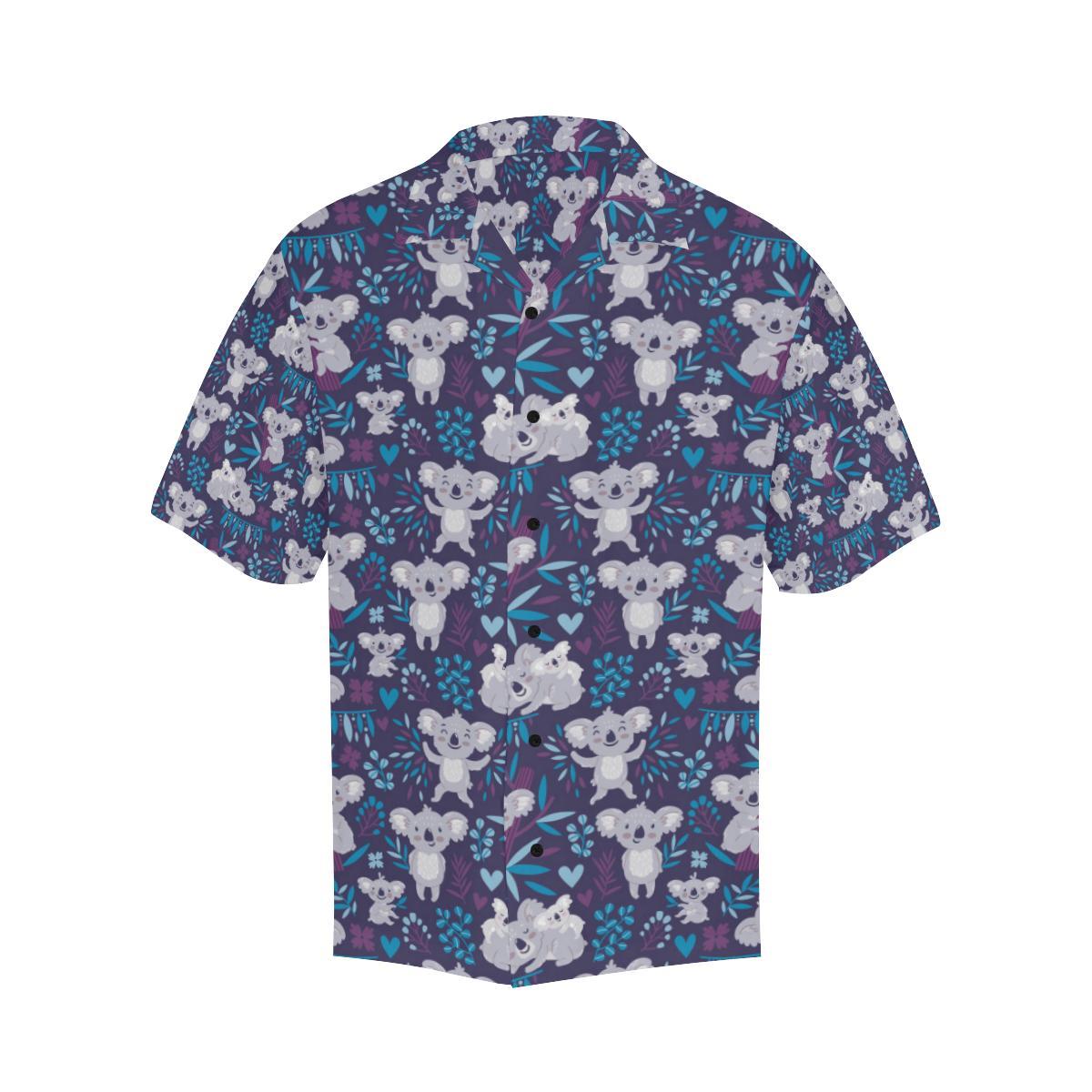Koala Cute Themed Design Print Men Aloha Hawaiian Shirt