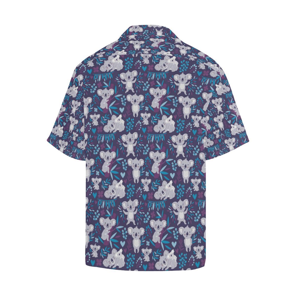 Koala Cute Themed Design Print Men Aloha Hawaiian Shirt
