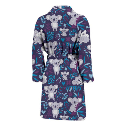 Koala Cute Themed Design Print Men Bath Robe-JTAMIGO.COM