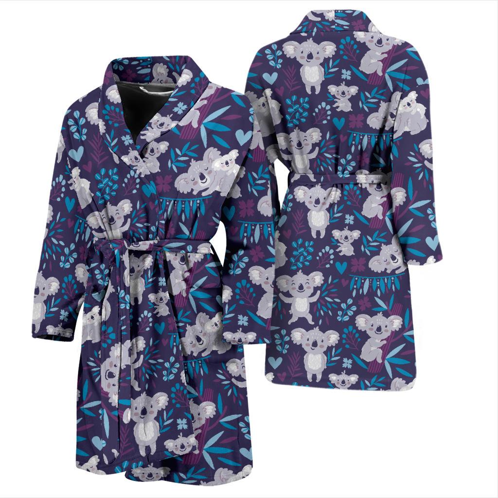 Koala Cute Themed Design Print Men Bath Robe-JTAMIGO.COM