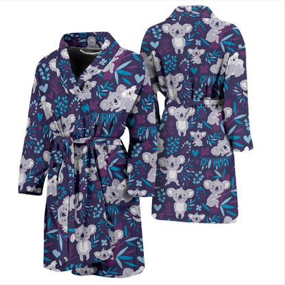 Koala Cute Themed Design Print Men Bath Robe-JTAMIGO.COM