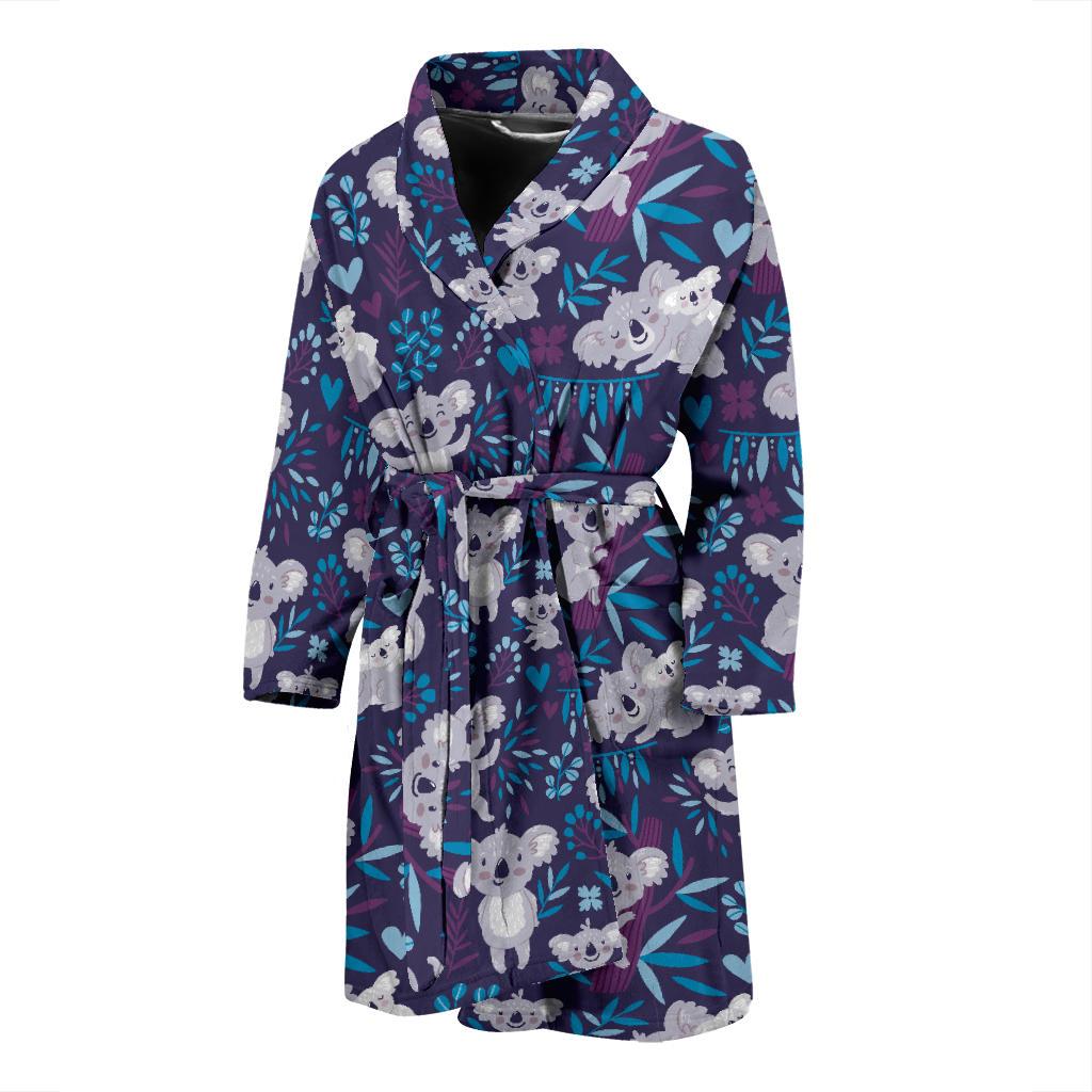 Koala Cute Themed Design Print Men Bath Robe-JTAMIGO.COM