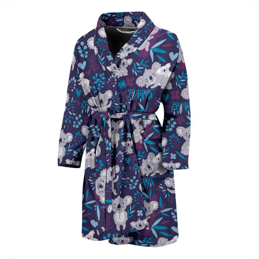 Koala Cute Themed Design Print Men Bath Robe-JTAMIGO.COM