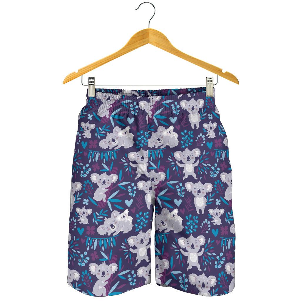 Koala Cute Themed Design Print Mens Shorts-JTAMIGO.COM