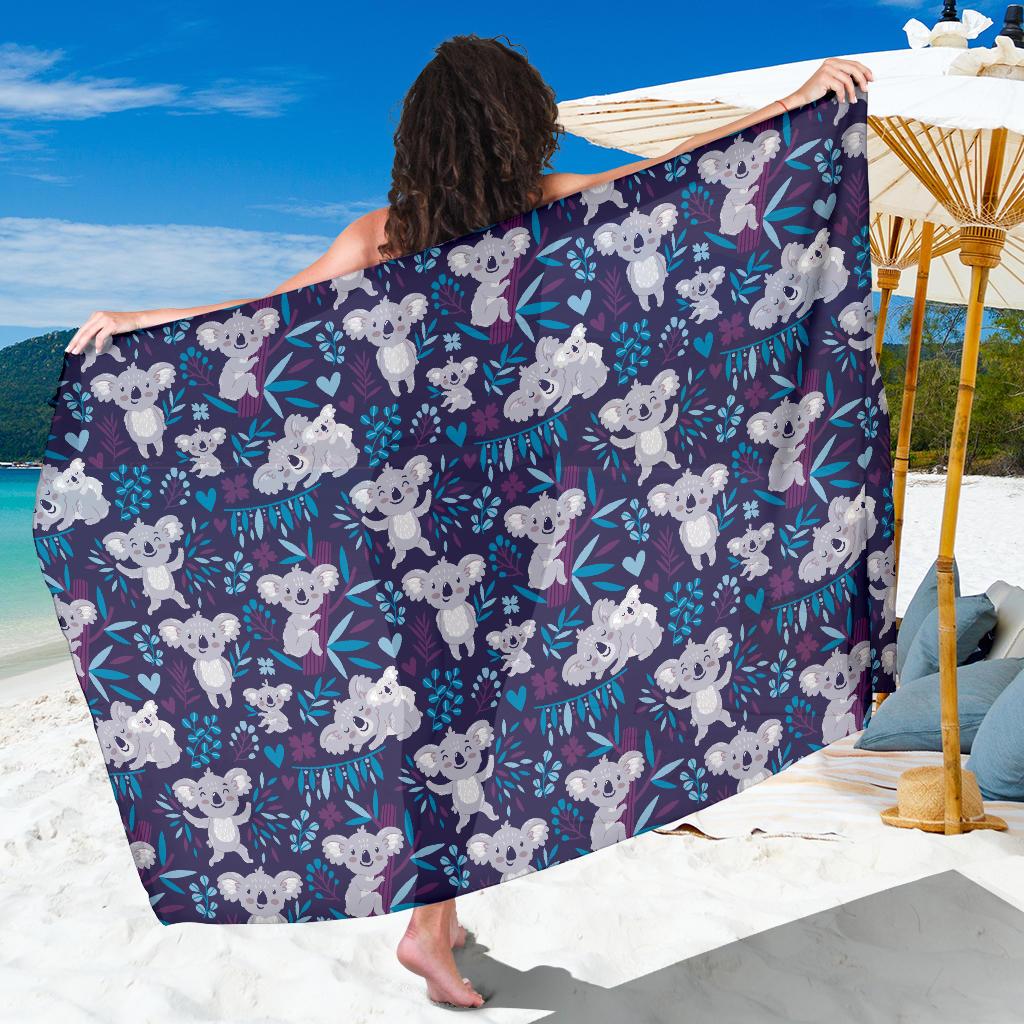 Koala Cute Themed Design Print Sarong Pareo Wrap