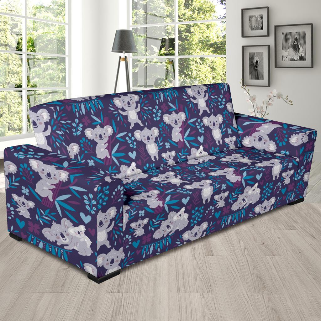 Koala Cute Themed Design Print Sofa Slipcover-JTAMIGO.COM
