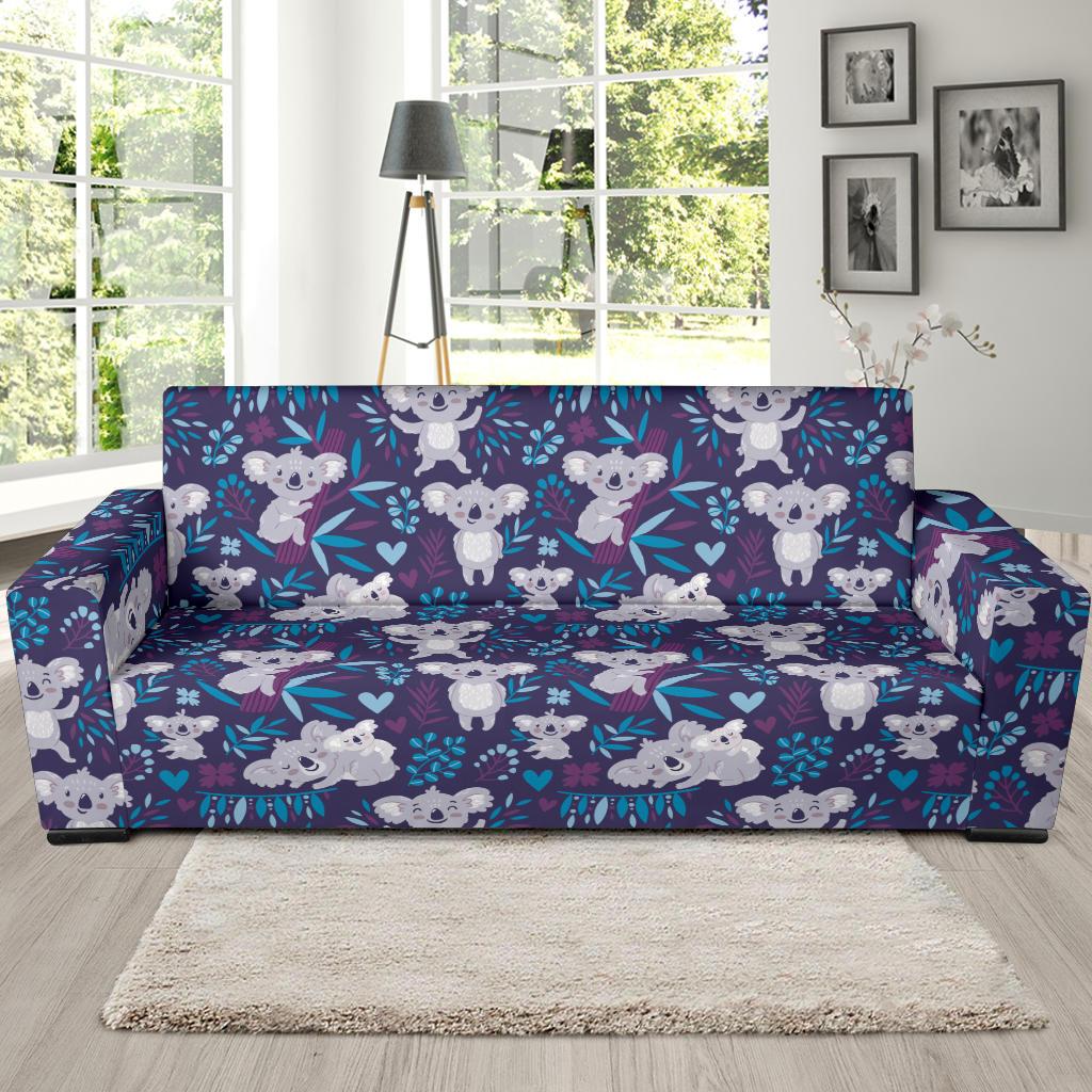 Koala Cute Themed Design Print Sofa Slipcover-JTAMIGO.COM