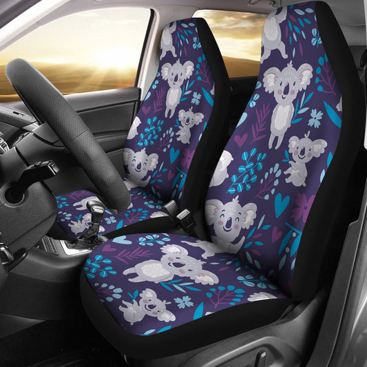 Koala Cute Themed Design Print Universal Fit Car Seat Covers
