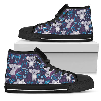 Koala Cute Themed Design Print Women High Top Shoes