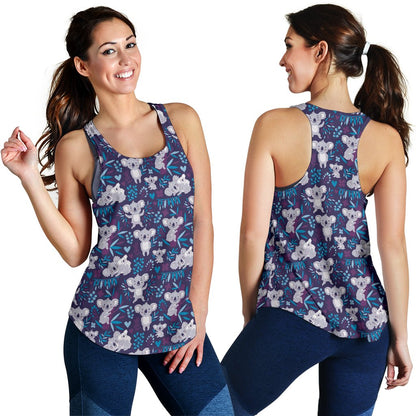 Koala Cute Themed Design Print Women Racerback Tank Top