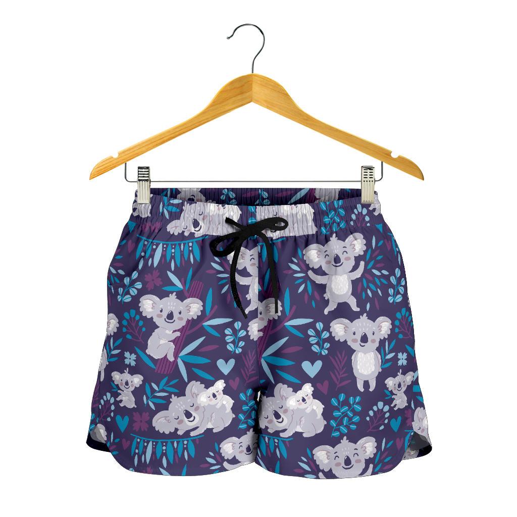 Koala Cute Themed Design Print Women Shorts-JTAMIGO.COM