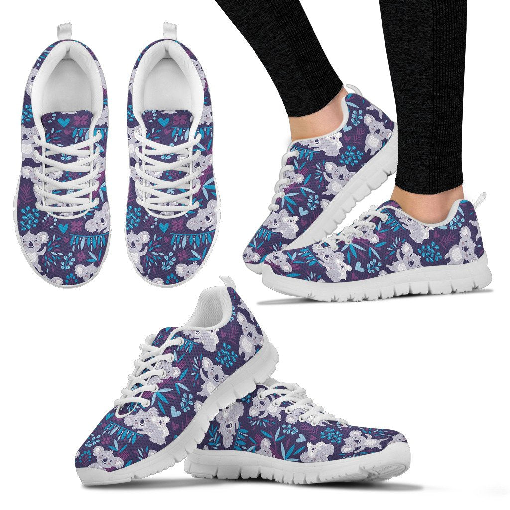 Koala Cute Themed Design Print Women Sneakers Shoes