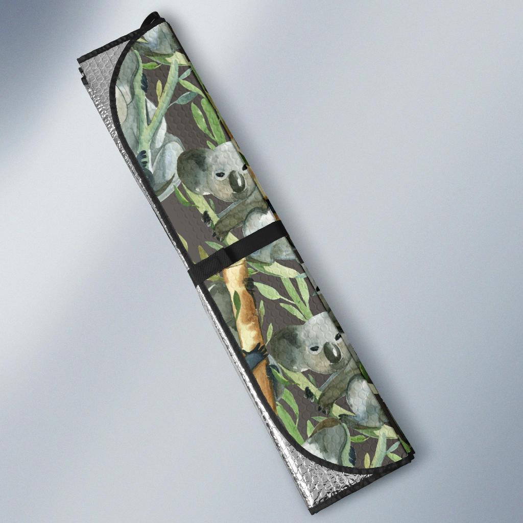 Koala Pattern Design Print Car Sun Shade For Windshield