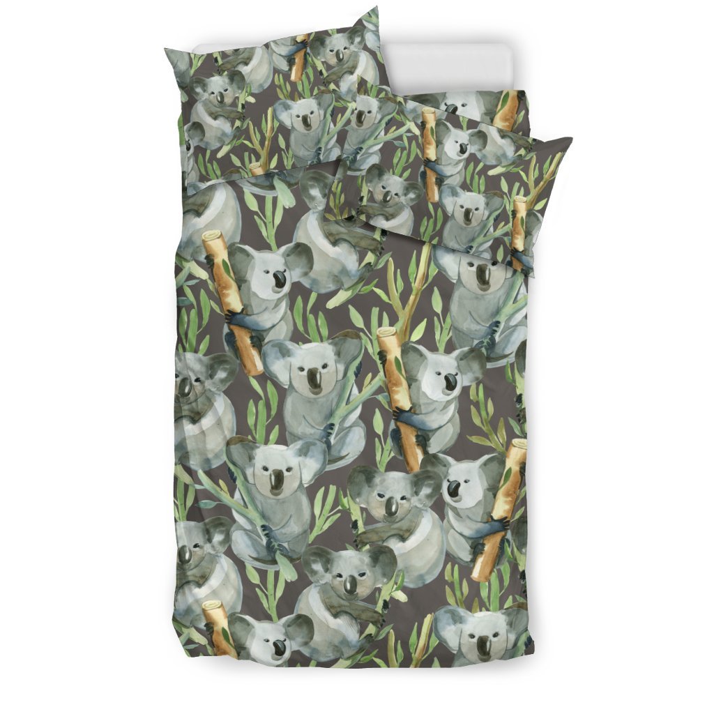 Koala Pattern Design Print Duvet Cover Bedding Set