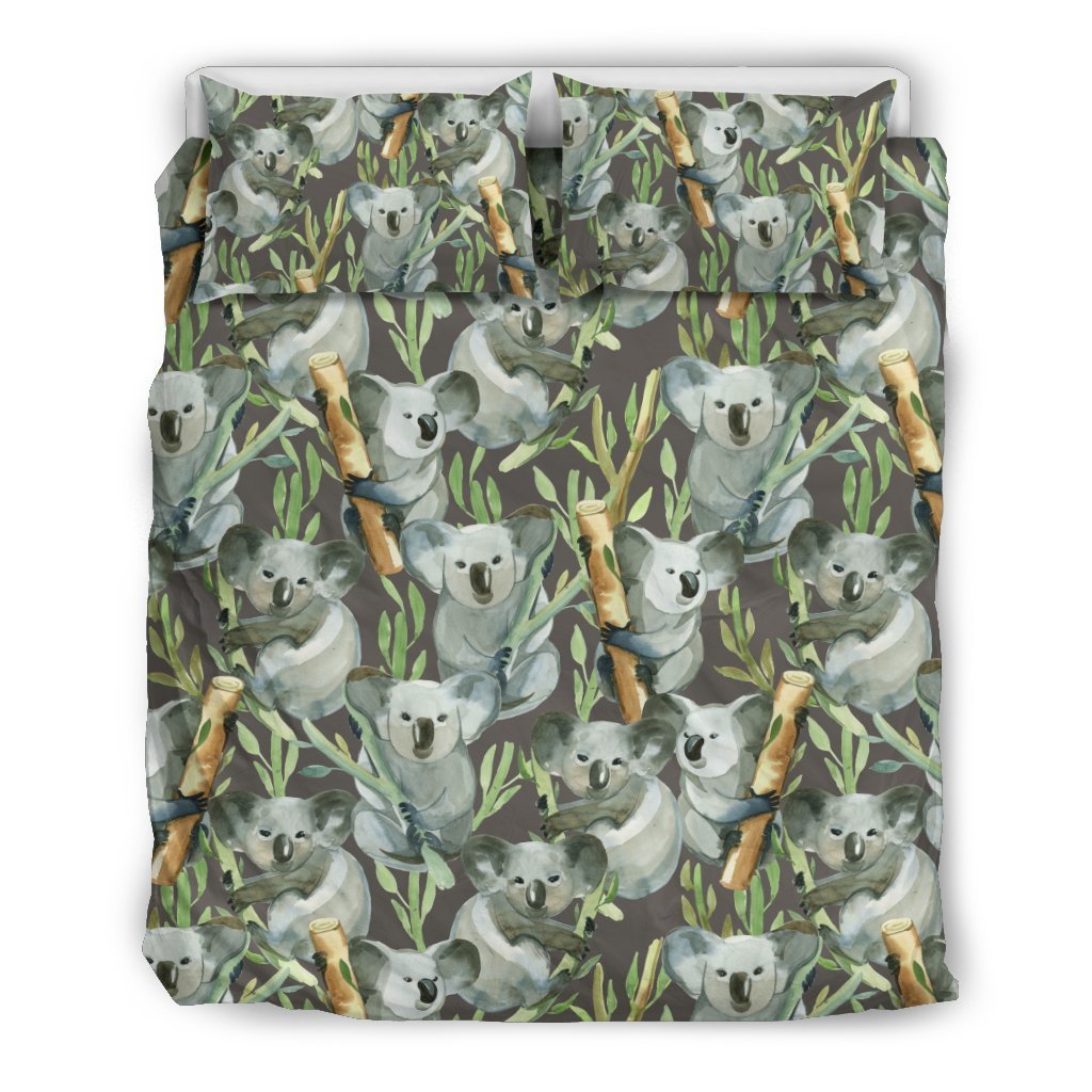 Koala Pattern Design Print Duvet Cover Bedding Set