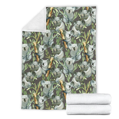 Koala Pattern Design Print Fleece Blanket