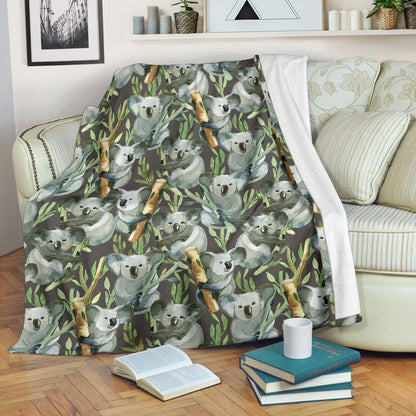 Koala Pattern Design Print Fleece Blanket