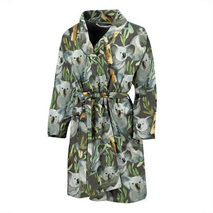 Koala Pattern Design Print Men Bath Robe-JTAMIGO.COM