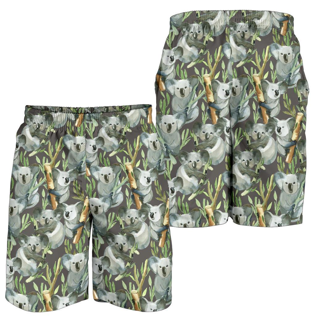 Koala Pattern Design Print Mens Shorts-JTAMIGO.COM