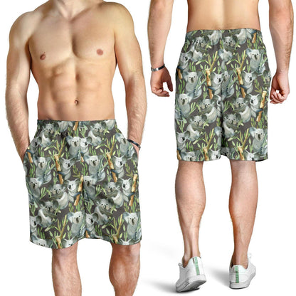 Koala Pattern Design Print Mens Shorts-JTAMIGO.COM