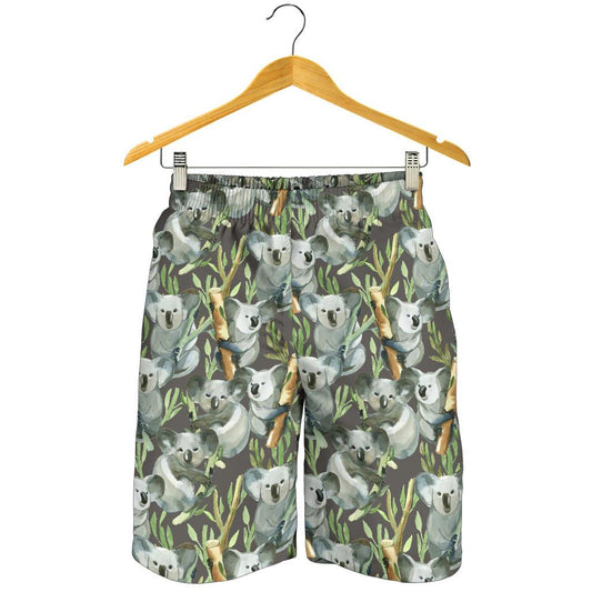 Koala Pattern Design Print Mens Shorts-JTAMIGO.COM