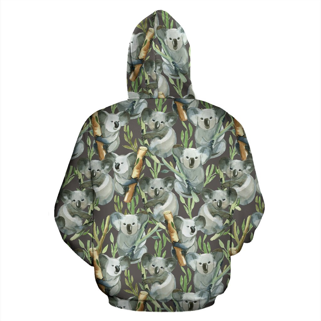 Koala Pattern Design Print Pullover Hoodie