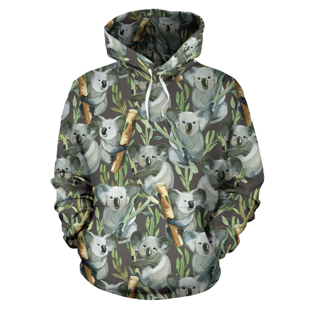 Koala Pattern Design Print Pullover Hoodie