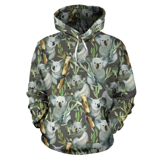 Koala Pattern Design Print Pullover Hoodie