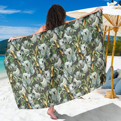 Koala Pattern Design Print Sarong Pareo Wrap