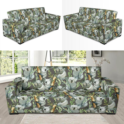 Koala Pattern Design Print Sofa Slipcover-JTAMIGO.COM