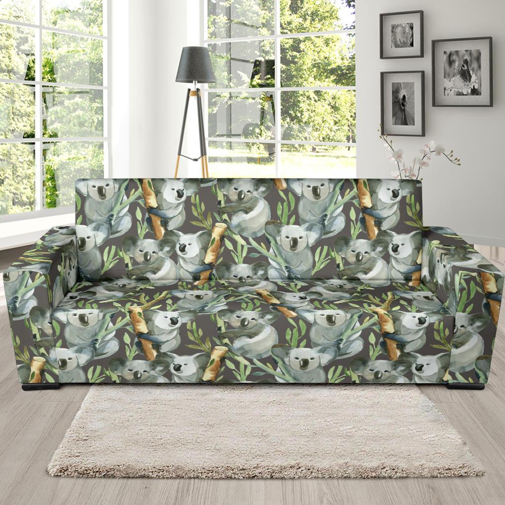Koala Pattern Design Print Sofa Slipcover-JTAMIGO.COM
