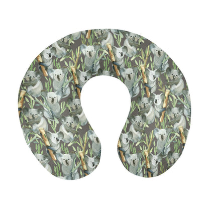 Koala Pattern Design Print U-Shaped Travel Neck Pillow-JTAMIGO.COM