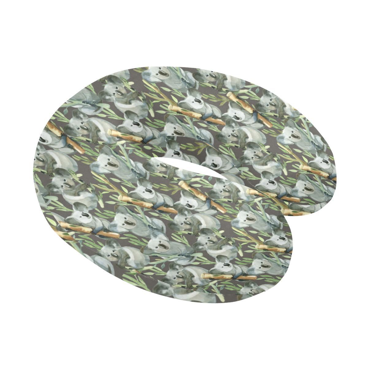 Koala Pattern Design Print U-Shaped Travel Neck Pillow-JTAMIGO.COM
