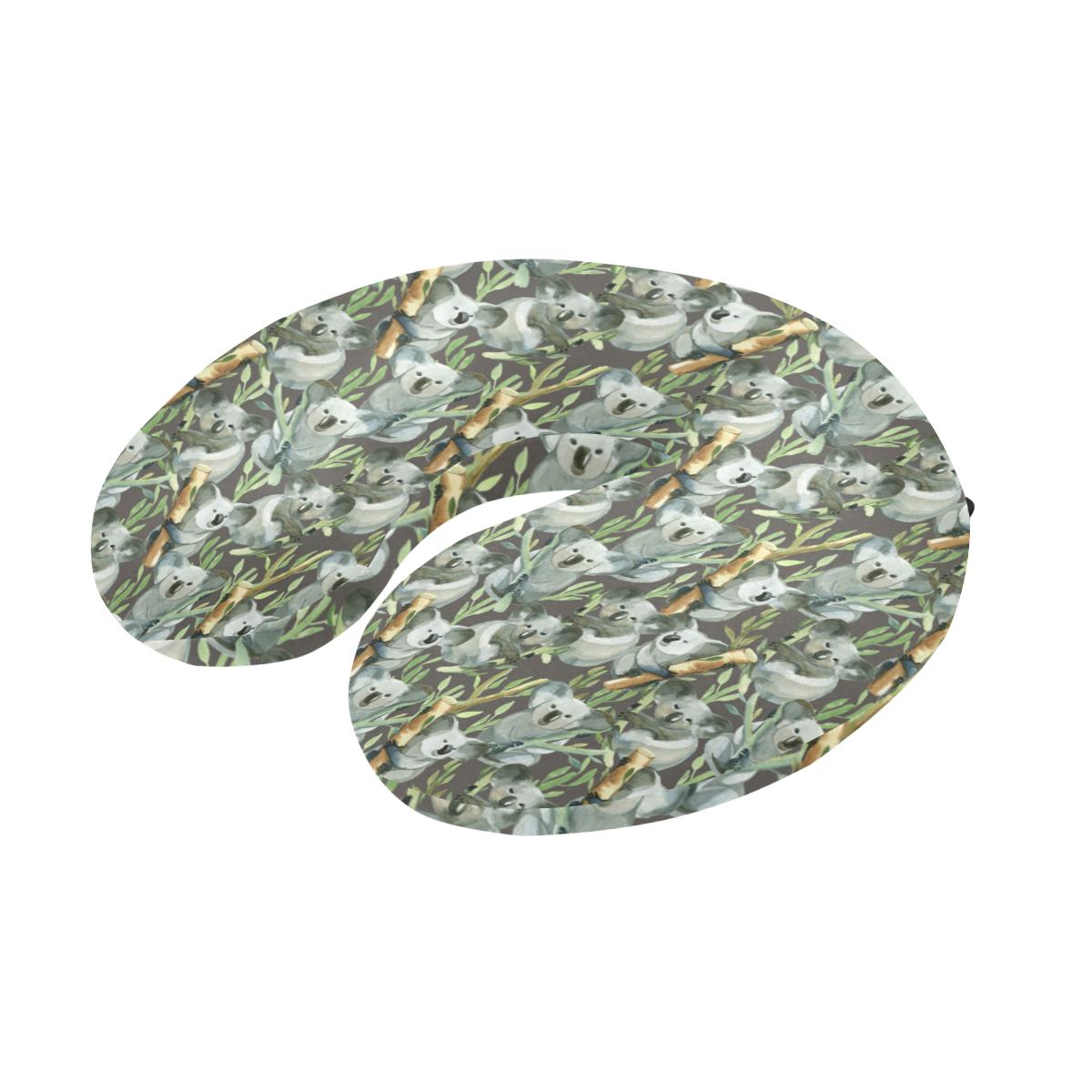 Koala Pattern Design Print U-Shaped Travel Neck Pillow-JTAMIGO.COM