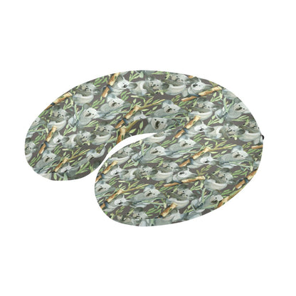 Koala Pattern Design Print U-Shaped Travel Neck Pillow-JTAMIGO.COM
