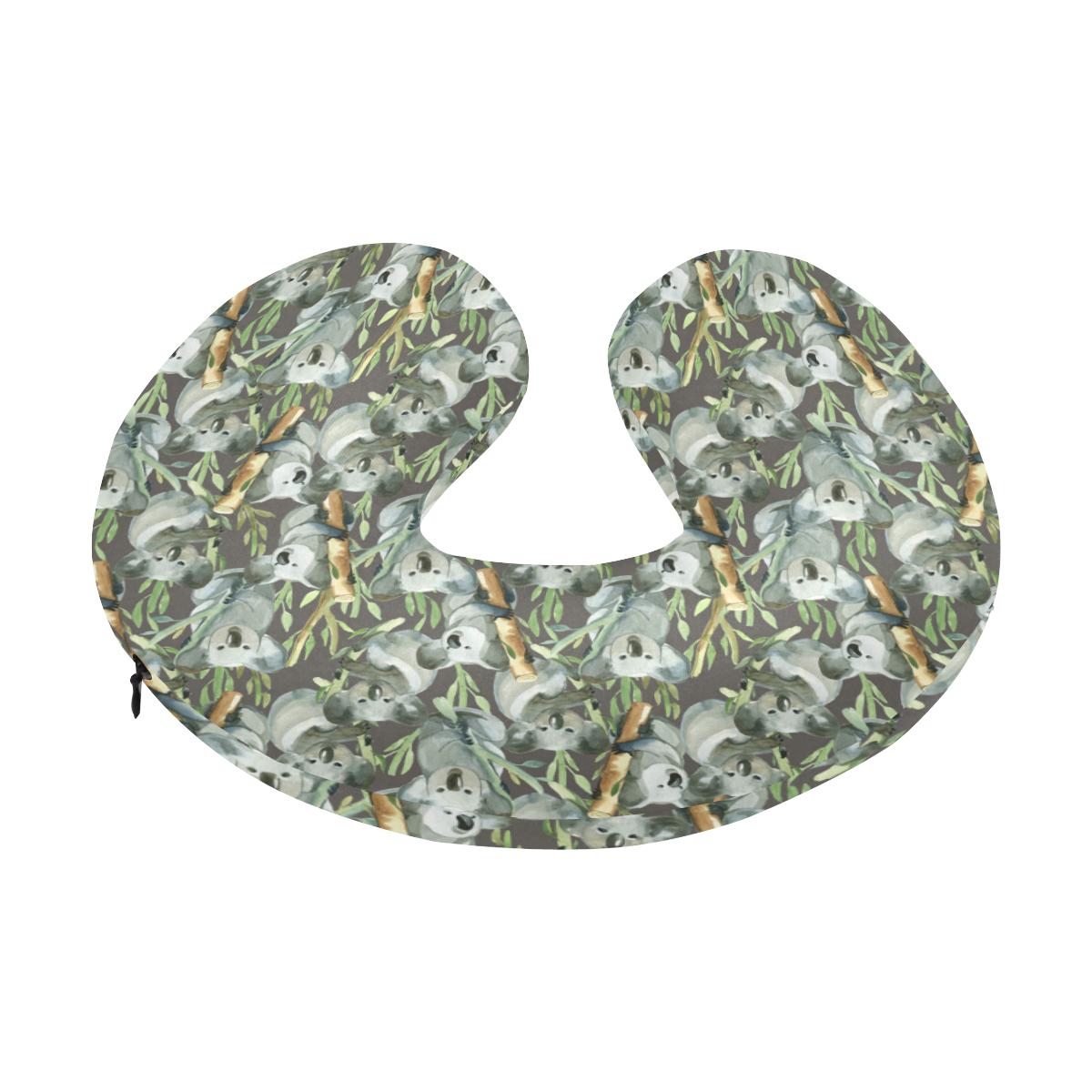 Koala Pattern Design Print U-Shaped Travel Neck Pillow-JTAMIGO.COM