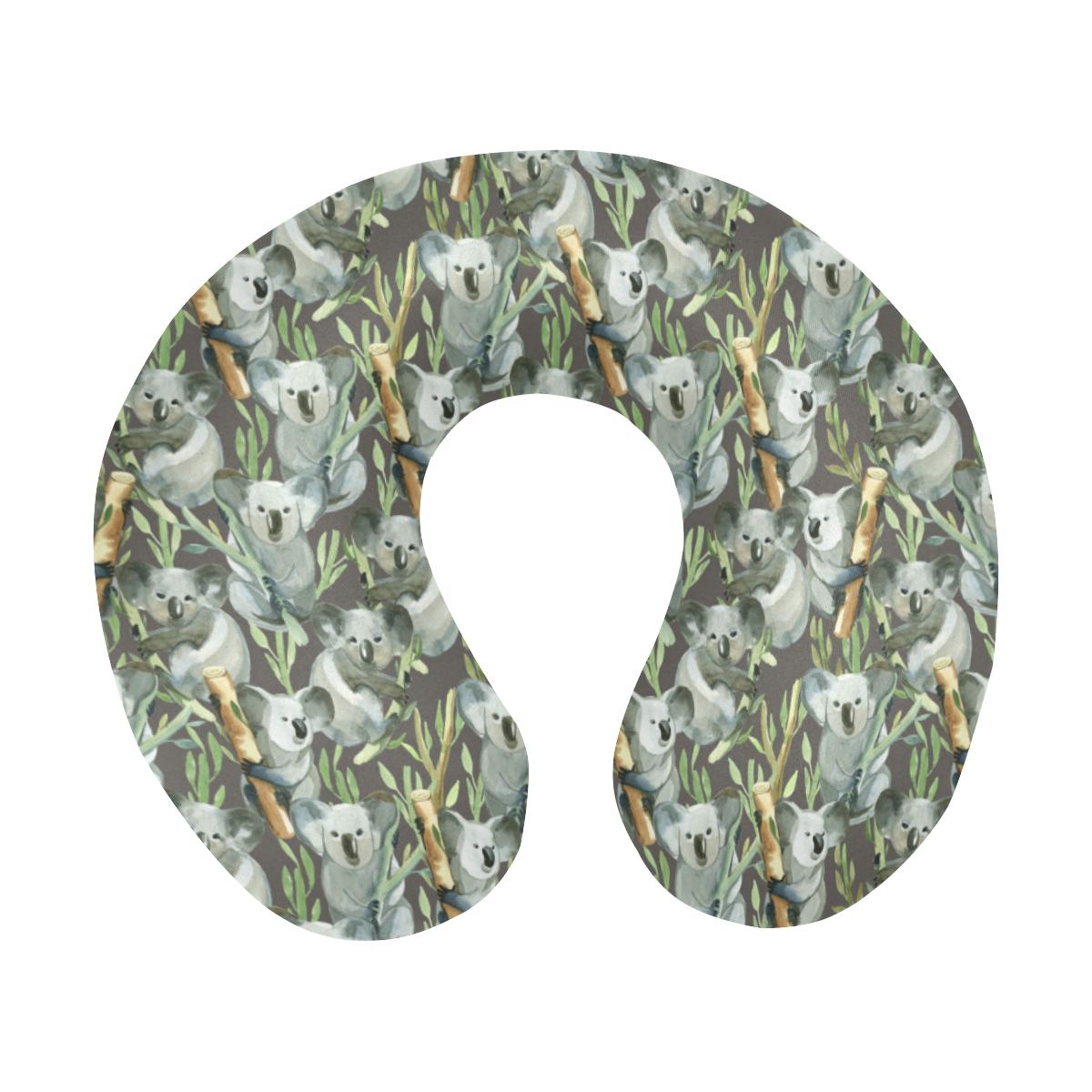 Koala Pattern Design Print U-Shaped Travel Neck Pillow-JTAMIGO.COM