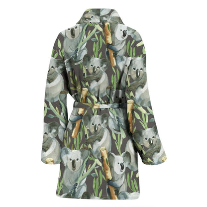 Koala Pattern Design Print Women Bath Robe-JTAMIGO.COM