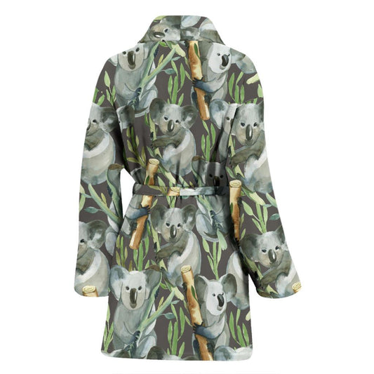 Koala Pattern Design Print Women Bath Robe-JTAMIGO.COM