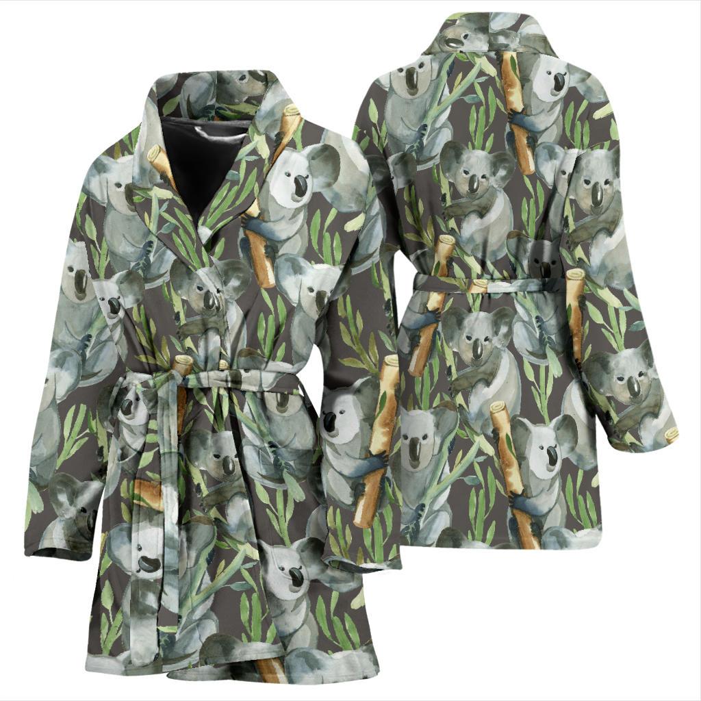 Koala Pattern Design Print Women Bath Robe-JTAMIGO.COM