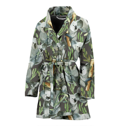 Koala Pattern Design Print Women Bath Robe-JTAMIGO.COM