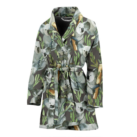 Koala Pattern Design Print Women Bath Robe-JTAMIGO.COM