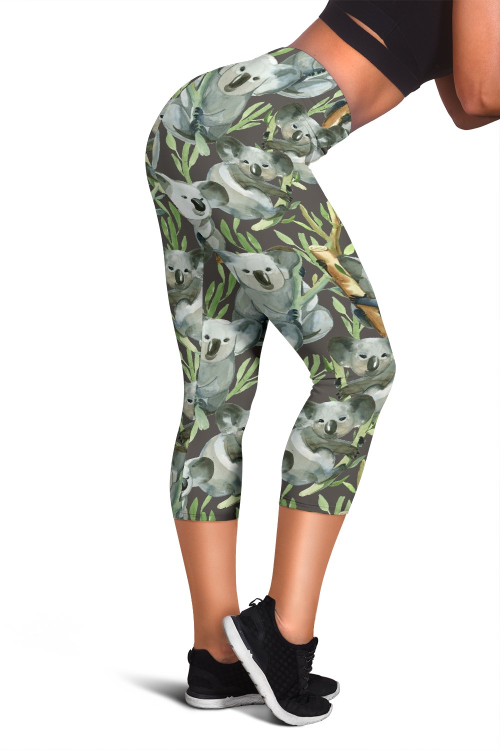 Koala Pattern Design Print Women Capris