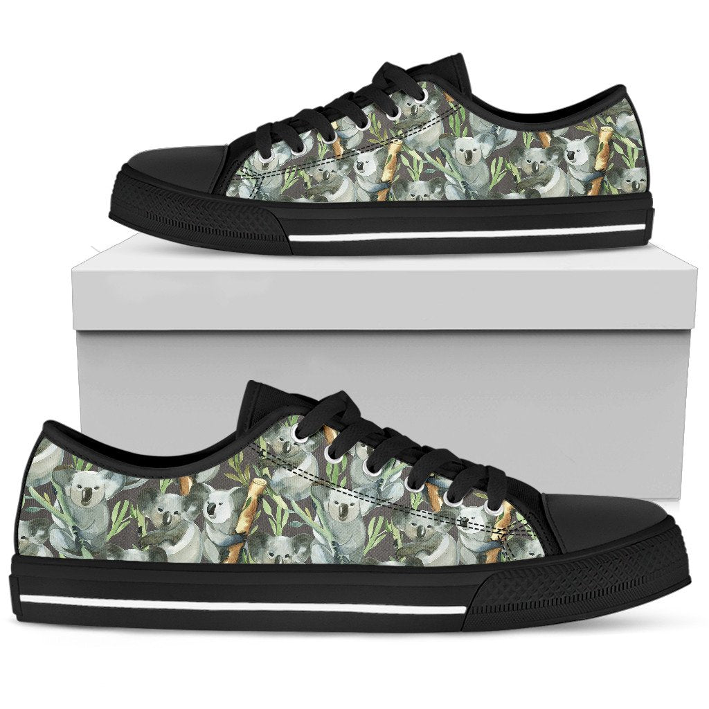 Koala Pattern Design Print Women Low Top Shoes
