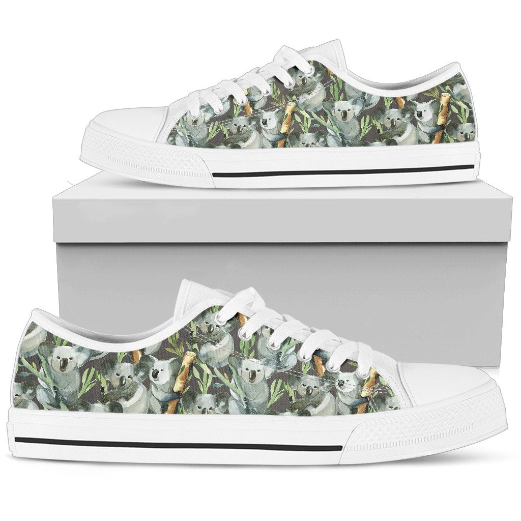 Koala Pattern Design Print Women Low Top Shoes