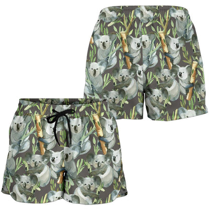 Koala Pattern Design Print Women Shorts-JTAMIGO.COM