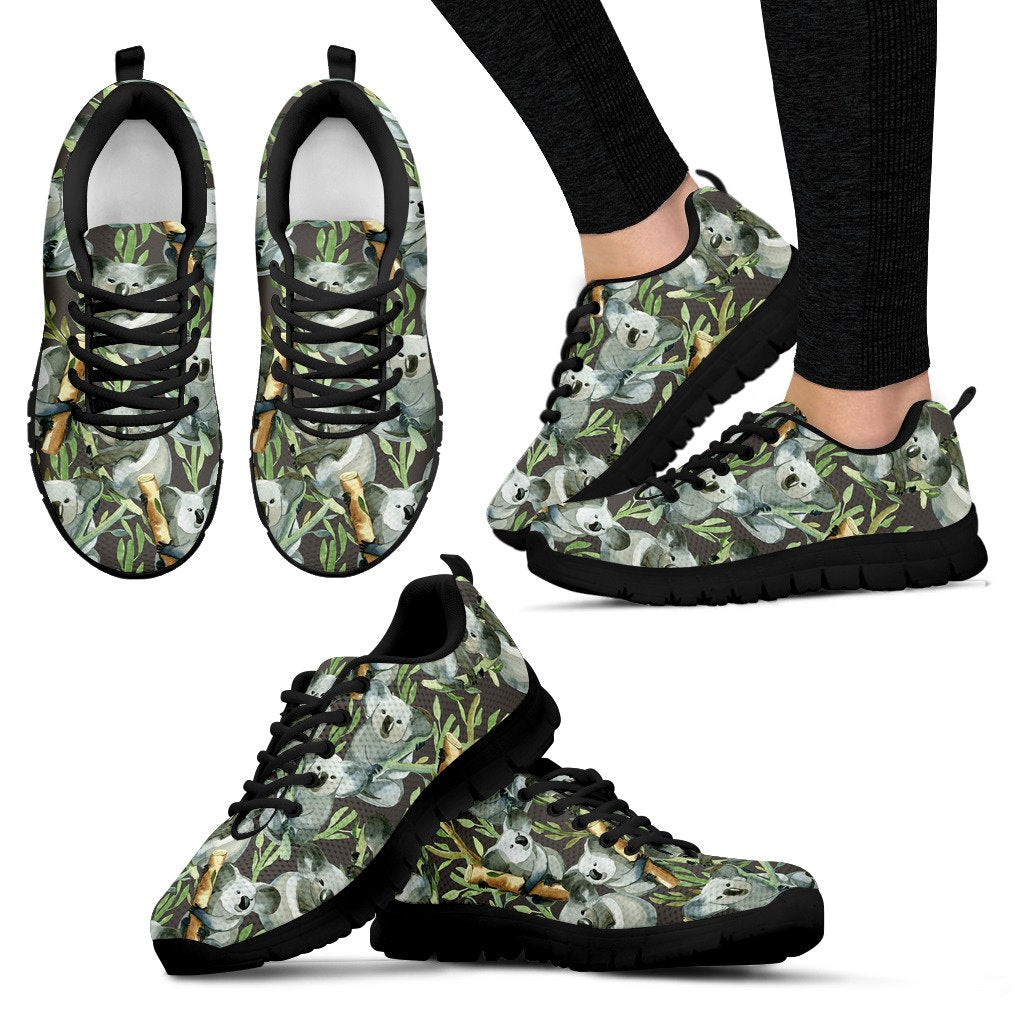 Koala Pattern Design Print Women Sneakers Shoes