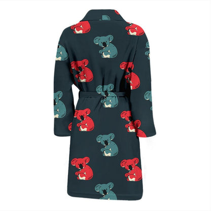 Koala Pattern Print Design 02 Men Bathrobe-JORJUNE.COM