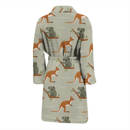 Koala Pattern Print Design 03 Men Bathrobe-JORJUNE.COM