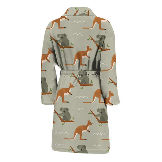 Koala Pattern Print Design 03 Men Bathrobe-JORJUNE.COM